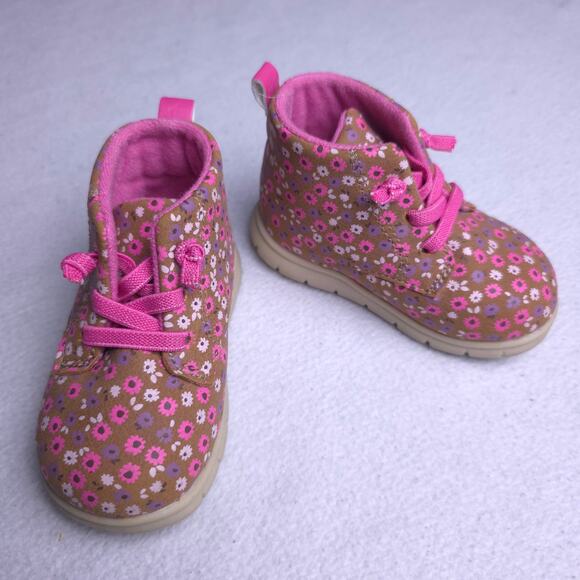 Carter's Just One You Kyrie Baby Toddler Girls Floral Boots, Size 4, EUC - Picture 1 of 9